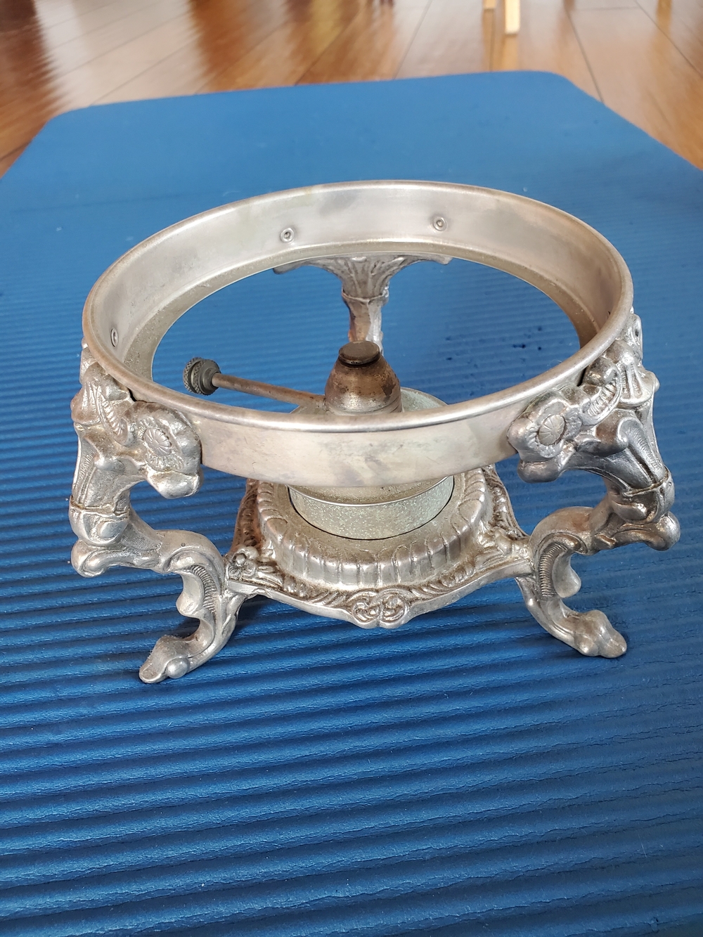Heavy Ornate Vintage Chafing Dish Stand